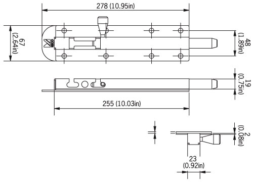 Heavu Duty Tower Bolt Range - HSTB